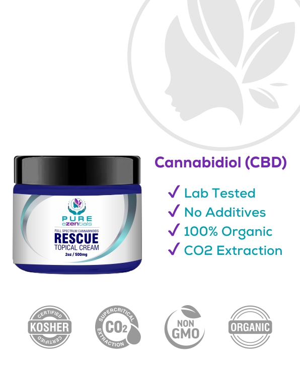 500mg Hemp Cbd Topical Cream Full Spectrum Pure Ezentials Cbd Products 6271