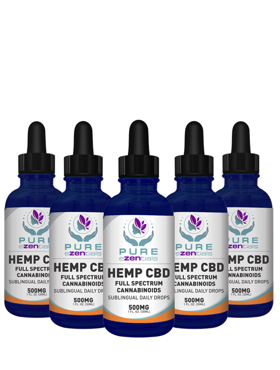 500mg Hemp Cbd Oil Full Spectrum 5 Pack Pure Ezentials Cbd Products 6867